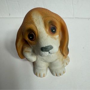 Vintage Homco Adorable Basset Hound Beagle ceramic Dog Figurine